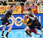 05.05.2018, Krems, Handball, Handball Liga Austria, HLA, 3.VF, UHK Krems,  HT Schwaz,<br>WANITSCHEK Alexander, PROKOP Gunnar, MISKOVEC Michael<br><br><br>Copyright / www. sportfotos. at<br>Missongasse 21<br>A - 3500 Krems<br>zierlinger@sportfotos.at<br>www.sportfotos.at<br>Kremser Bank <br>BIC SPKDAT21XXX<br>IBAN AT392022800704000918