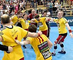 05.05.2018, Krems, Handball, Handball Liga Austria, HLA, 3.VF, UHK Krems,  HT Schwaz,<br>Siegesjubel Krems<br><br><br>Copyright / www. sportfotos. at<br>Missongasse 21<br>A - 3500 Krems<br>zierlinger@sportfotos.at<br>www.sportfotos.at<br>Kremser Bank <br>BIC SPKDAT21XXX<br>IBAN AT392022800704000918