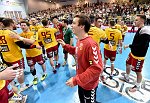 05.05.2018, Krems, Handball, Handball Liga Austria, HLA, 3.VF, UHK Krems,  HT Schwaz,<br>Siegesjubel Krems<br><br><br>Copyright / www. sportfotos. at<br>Missongasse 21<br>A - 3500 Krems<br>zierlinger@sportfotos.at<br>www.sportfotos.at<br>Kremser Bank <br>BIC SPKDAT21XXX<br>IBAN AT392022800704000918