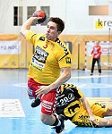 16.02.2018, Krems, Handball, Handball Liga Austria, HLA, Bonusrunde, UHK Krems, Bregenz,<br>JOCHMANN Jakob, WASSEL Alexander<br><br><br>Copyright / www. sportfotos. at<br>Missongasse 21<br>A - 3500 Krems<br>zierlinger@sportfotos.at<br>www.sportfotos.at<br>Kremser Bank <br>BIC SPKDAT21XXX<br>IBAN AT392022800704000918<br>