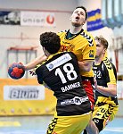 16.02.2018, Krems, Handball, Handball Liga Austria, HLA, Bonusrunde, UHK Krems, Bregenz,<br>BAMMER Dominik, SIMEK Marko, MOHR Florian<br><br><br>Copyright / www. sportfotos. at<br>Missongasse 21<br>A - 3500 Krems<br>zierlinger@sportfotos.at<br>www.sportfotos.at<br>Kremser Bank <br>BIC SPKDAT21XXX<br>IBAN AT392022800704000918<br>