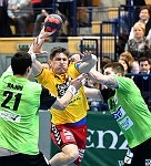 14.03.2018, Krems, Handball, Handball Liga Austria, HLA, BR, UHK Krems, SG Westwien<br>HAJDU Gabor, JOCHMANN Jakob, KRISTJANSSON Viggo<br><br><br>Copyright / www. sportfotos. at<br>Missongasse 21<br>A - 3500 Krems<br>zierlinger@sportfotos.at<br>www.sportfotos.at<br>Kremser Bank <br>BIC SPKDAT21XXX<br>IBAN AT392022800704000918<br>