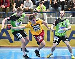 14.03.2018, Krems, Handball, Handball Liga Austria, HLA, BR, UHK Krems, SG Westwien<br>KRISTJANSSON Viggo, JOCHMANN Jakob, FUEHRER Matthias<br><br><br>Copyright / www. sportfotos. at<br>Missongasse 21<br>A - 3500 Krems<br>zierlinger@sportfotos.at<br>www.sportfotos.at<br>Kremser Bank <br>BIC SPKDAT21XXX<br>IBAN AT392022800704000918<br>