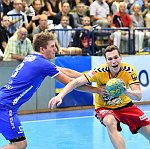 08.09.2017, Krems, Handball, Handball Liga Austria, HLA, GD, UHK Krems, HC Linz,<br>HUTECEK Sebastian, PROKOP Gunnar<br><br><br><br><br>Copyright / www. sportfotos. at<br>Missongasse 21<br>A - 3500 Krems<br>zierlinger@sportfotos.at<br>www.sportfotos.at<br>Kremser Bank <br>BIC SPKDAT21XXX<br>IBAN AT392022800704000918