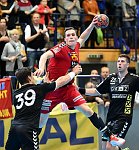 10.12.2017, Krems, Handball, Handball Liga Austria, HLA, GD, UHK Krems, HSG Graz,<br>GESSLBAUER Timo, PROKOP Gunnar, BELOS Nemanja<br><br><br>Copyright / www. sportfotos.at<br>Missongasse 21<br>A - 3500 Krems<br>zierlinger@sportfotos.at<br>www.sportfotos.at<br>Kremser Bank <br>BIC SPKDAT21XXX<br>IBAN AT392022800704000918<br>