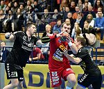 10.12.2017, Krems, Handball, Handball Liga Austria, HLA, GD, UHK Krems, HSG Graz,<br>BELOS Nemanja, FEICHTINGER Sebastian, IVANJKO Filip<br><br><br>Copyright / www. sportfotos.at<br>Missongasse 21<br>A - 3500 Krems<br>zierlinger@sportfotos.at<br>www.sportfotos.at<br>Kremser Bank <br>BIC SPKDAT21XXX<br>IBAN AT392022800704000918<br>