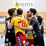 23.09.2017, Krems, Handball, Handball Liga Austria, HLA, GD, UHK Krems,  HT Schwaz,<br>JEPSEN HELT Matias, FEICHTINGER Sebastian<br><br><br>Copyright / www. sportfotos. at<br>Missongasse 21<br>A - 3500 Krems<br>zierlinger@sportfotos.at<br>www.sportfotos.at<br>Kremser Bank <br>BIC SPKDAT21XXX<br>IBAN AT392022800704000918