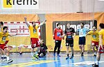 23.09.2017, Krems, Handball, Handball Liga Austria, HLA, GD, UHK Krems,  HT Schwaz,<br>Kremser Siegesjubel nach Aberkennung des Ausgleichstores wegen Schlusssirene<br><br><br>Copyright / www. sportfotos. at<br>Missongasse 21<br>A - 3500 Krems<br>zierlinger@sportfotos.at<br>www.sportfotos.at<br>Kremser Bank <br>BIC SPKDAT21XXX<br>IBAN AT392022800704000918