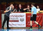 27.04.2018, Krems, Handball, Handball Liga Austria, HLA, BR, UHK Krems,  HT Schwaz,<br>IBISH Thaqi, Kampfgericht, LAJKO Csaba<br><br><br>Copyright / www. sportfotos. at<br>Missongasse 21<br>A - 3500 Krems<br>zierlinger@sportfotos.at<br>www.sportfotos.at<br>Kremser Bank <br>BIC SPKDAT21XXX<br>IBAN AT392022800704000918