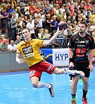 27.04.2018, Krems, Handball, Handball Liga Austria, HLA, BR, UHK Krems,  HT Schwaz,<br>PROKOP Gunnar, LOCHNER Dario<br><br><br>Copyright / www. sportfotos. at<br>Missongasse 21<br>A - 3500 Krems<br>zierlinger@sportfotos.at<br>www.sportfotos.at<br>Kremser Bank <br>BIC SPKDAT21XXX<br>IBAN AT392022800704000918