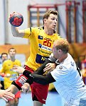 01.09.2018, Krems, Handball, Handball Liga Austria, HLA, GD, UHK Krems, HC Hard,<br>FIZULETO Lucijan, ZMAVC Nejc<br><br><br>Copyright / www. sportfotos. at<br>Missongasse 21<br>A - 3500 Krems<br>zierlinger@sportfotos.at<br>www.sportfotos.at<br>Kremser Bank <br>BIC SPKDAT21XXX<br>IBAN AT392022800704000918