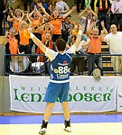 12.05.2012, Krems, Handball, Handball Liga Austria, <br>HLA, Halbfinalserie, Spiel 3, UHK Krems, HITTirol,<br>PEROVIC Draguljub, Fans<br><br><br><br>Copyright DIENER / Zierlinger Karl<br>Marktgasse 3-7 / 4 / 5 / 21<br>A-1090 Wien<br>Telefax +43 1 955 32 35<br>Mobil +43 676 629 98 51<br>BA-CA<br>Bank Nr. 12000<br>Account Nr. 00712 223 783<br>e-mail: agentur@diener.at<br>Datenbank: www.diener.at