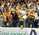 12.05.2012, Krems, Handball, Handball Liga Austria, <br>HLA, Halbfinalserie, Spiel 3, UHK Krems, HITTirol,<br>Tiroler Fans<br><br><br><br>Copyright DIENER / Zierlinger Karl<br>Marktgasse 3-7 / 4 / 5 / 21<br>A-1090 Wien<br>Telefax +43 1 955 32 35<br>Mobil +43 676 629 98 51<br>BA-CA<br>Bank Nr. 12000<br>Account Nr. 00712 223 783<br>e-mail: agentur@diener.at<br>Datenbank: www.diener.at