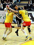 21.04.2012, Krems, Handball, Handball Liga Austria, <br>HLA, MPO, UHK Krems, Bregenz,<br>BELAS Ivica, WAGESREITER Markus, LAZAREVIC Uros<br><br><br>Copyright DIENER / Zierlinger Karl<br>Marktgasse 3-7 / 4 / 5 / 21<br>A-1090 Wien<br>Telefax +43 1 955 32 35<br>Mobil +43 676 629 98 51<br>BA-CA<br>Bank Nr. 12000<br>Account Nr. 00712 223 783<br>e-mail: agentur@diener.at<br>Datenbank: www.diener.at
