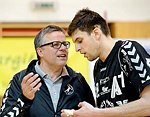 21.04.2012, Krems, Handball, Handball Liga Austria, <br>HLA, MPO, UHK Krems, Bregenz,<br>FRUEHSTUECK Roland, WAGESREITER Markus<br><br><br><br>Copyright DIENER / Zierlinger Karl<br>Marktgasse 3-7 / 4 / 5 / 21<br>A-1090 Wien<br>Telefax +43 1 955 32 35<br>Mobil +43 676 629 98 51<br>BA-CA<br>Bank Nr. 12000<br>Account Nr. 00712 223 783<br>e-mail: agentur@diener.at<br>Datenbank: www.diener.at