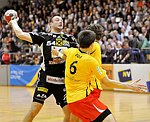 10.03.2012, Krems, Handball, Handball Liga Austria, HLA, MPO, UHK Krems - Fivers WAT Margareten,<br>ZIURA Vytautas, BELAS Ivica<br><br>Copyright DIENER / Zierlinger Karl<br>Marktgasse 3-7 / 4 / 5 / 21<br>A-1090 Wien<br>Telefax +43 1 955 32 35<br>Mobil +43 676 629 98 51<br>BA-CA<br>Bank Nr. 12000<br>Account Nr. 00712 223 783<br>e-mail: agentur@diener.at<br>Datenbank: www.diener.at