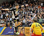 10.03.2012, Krems, Handball, Handball Liga Austria, HLA, MPO, UHK Krems - Fivers WAT Margareten,<br>BRANDFELLNER David, VISY Norbert<br><br>Copyright DIENER / Zierlinger Karl<br>Marktgasse 3-7 / 4 / 5 / 21<br>A-1090 Wien<br>Telefax +43 1 955 32 35<br>Mobil +43 676 629 98 51<br>BA-CA<br>Bank Nr. 12000<br>Account Nr. 00712 223 783<br>e-mail: agentur@diener.at<br>Datenbank: www.diener.at