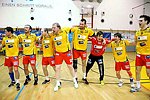 25.02.2012, Krems, Handball, Handball Liga Austria, HLA, MPO, UHK Krems - HC Linz,<br>Kremser Spieler bejubeln den knappen Sieg<br><br>Copyright DIENER / Zierlinger Karl<br>Marktgasse 3-7 / 4 / 5 / 21<br>A-1090 Wien<br>Telefax +43 1 955 32 35<br>Mobil +43 676 629 98 51<br>BA-CA<br>Bank Nr. 12000<br>Account Nr. 00712 223 783<br>e-mail: agentur@diener.at<br>Datenbank: www.diener.at