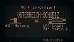 15.08.2001<br>�sterreich - Schweiz/1:2(0:1)<br>Anzeigetafel mit Endergebnis