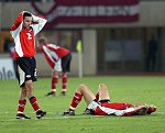 09.10.2004<br>�sterreich - Polen/1:3 (1:1)<br>STANDFEST Joachim<br>SCHOPP Markus<br>KIESENEBNER Markus<br>Entt�uschung nach dem Spiel