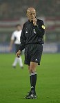 16.10.2002<br>�sterreich - Niederlande/0:3 (0:3)<br>COLLINA Pierluigi beim Schneutzen<br>36. Minute