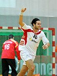 20.12.2011, Krems, Handball, Laenderspiel, Nationalteam, Testspiel, Oesterreich, Algerien<br>GHOUMAL Khaled, LASSNER Andreas (freut sich ber sein erstes Tor im Nationalteam)<br><br><br>Copyright DIENER / Zierlinger Karl<br>Marktgasse 3-7 / 4 / 5 / 21<br>A-1090 Wien<br>Telefax +43 1 955 32 35<br>Mobil +43 676 629 98 51<br>BA-CA<br>Bank Nr. 12000<br>Account Nr. 00712 223 783<br>e-mail: agentur@diener.at<br>Datenbank: www.diener.at