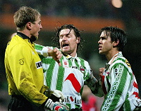 1997.11.30<br>Rapid - GAK<br>STUMPF Christian, WAGNER Michael<br>ALMER Franz<br>Streit in der 7O. min.