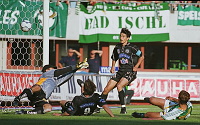 6.5.2000<br>Rapid - Sturm<br>HEDL , WIMMER /  REINMAYR , VASTIC<br><br>Tor zum 3:2