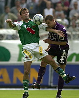 13.08.2000<br>Rapid - Austria<br>WAGNER Rene (Rapid)<br>DOSPEL Ernst (Austria)<br>40. Minute