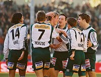 23.03.2003<br>Rapid - Sturm/1:0(1:0)<br>Jubel �ber das 1:0 durch Hoffmann