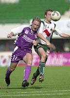 31.08.2002<br>Rapid - Salzburg/2:2(2:2)<br>FELDHOFER Ferdinand (Rapid)<br>MARASEK Stephan (Salzburg)<br>45. Minute