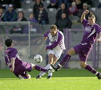 19.10.2002<br>Austria - Salzburg/0:0<br>FL�GEL Thomas, RATAJCZYK Krzysztof (Austria)<br>SCHRIEBL Alexander (Salzburg)