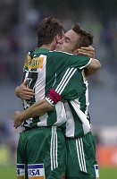 30.07.2003<br>Rapid - Admira/1:0(1:0)<br>HOFMANN Steffen freut sich mit WAGNER Rene �ber dessen Tor zum 1:0<br>