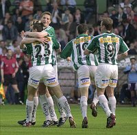 02.05.2004<br>Rapid - Austria 1:2(0:2)<br>DOBER Andreas, VICO Jovica, nach dem Tor zum 1:2<br>77. Minute