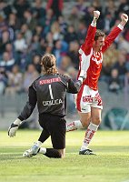 05.05.2005<br>Austria - GAK/0:3 (0:1) Abbruch in der 80. Minute<br>DIDULICA Joey (Austria)<br>KOLLMANN Roland (GAK) jubelt �ber sein 0:2<br>62. Minute