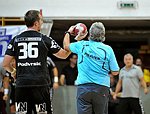 17.09.2011, Krems, Handball, Handball Liga Austria, <br>HLA,, UHK Krems - Bregenz,<br>PODVRSIC Andraz, HURICH Rainer<br><br><br>Copyright DIENER / Karl Zierlinger<br>Marktgasse 3-7 / 4 / 5 / 21<br>A-1090 Wien<br>Telefax +43 1 955 32 35<br>Mobil +43 676 629 98 51<br>BA-CA<br>Bank Nr. 12000<br>Account Nr. 00712 223 783<br>e-mail: agentur@diener.at<br>Datenbank: www.diener.at