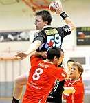 24.11.2011, Krems, Handball, Handball Liga Austria, HLA, UHK Krems, Fivers WAT Margareten, <br>KOLAR Markus, BOZSO Andras, VISY Norbert<br><br><br><br>Copyright DIENER / Zierlinger Karl<br>Marktgasse 3-7 / 4 / 5 / 21<br>A-1090 Wien<br>Telefax +43 1 955 32 35<br>Mobil +43 676 629 98 51<br>BA-CA<br>Bank Nr. 12000<br>Account Nr. 00712 223 783<br>e-mail: agentur@diener.at<br>Datenbank: www.diener.at