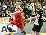 24.11.2011, Krems, Handball, Handball Liga Austria, HLA, UHK Krems, Fivers WAT Margareten, <br>JONAS Herbert, LINT Werner, KIRVELIAVICIUS Romas<br><br><br>Copyright DIENER / Zierlinger Karl<br>Marktgasse 3-7 / 4 / 5 / 21<br>A-1090 Wien<br>Telefax +43 1 955 32 35<br>Mobil +43 676 629 98 51<br>BA-CA<br>Bank Nr. 12000<br>Account Nr. 00712 223 783<br>e-mail: agentur@diener.at<br>Datenbank: www.diener.at