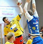 08.10.2011;  Krems;  Handball;  HLA;  UHK Krems - HIT Tirol;<br>LAZAREVIC Uros, BABARSKAS Povilas<br><br><br>Copyright DIENER / Zierlinger Karl<br>Marktgasse 3-7 / 4 / 5 / 21<br>A-1090 Wien<br>Telefax +43 1 955 32 35<br>Mobil +43 676 629 98 51<br>BA-CA<br>Bank Nr. 12000<br>Account Nr. 00712 223 783<br>e-mail: agentur@diener.at<br>Datenbank: www.diener.at