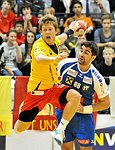 08.10.2011;  Krems;  Handball;  HLA;  UHK Krems - HIT Tirol;<br>VISY Norbert, PEROVIC Draguljub<br><br>Copyright DIENER / Zierlinger Karl<br>Marktgasse 3-7 / 4 / 5 / 21<br>A-1090 Wien<br>Telefax +43 1 955 32 35<br>Mobil +43 676 629 98 51<br>BA-CA<br>Bank Nr. 12000<br>Account Nr. 00712 223 783<br>e-mail: agentur@diener.at<br>Datenbank: www.diener.at